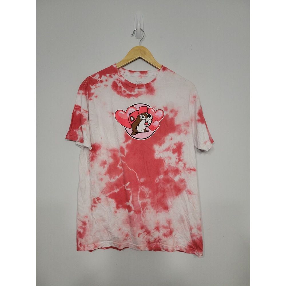 Buccee's Women's T-Shirt Tie-dye Hearts Size Large
